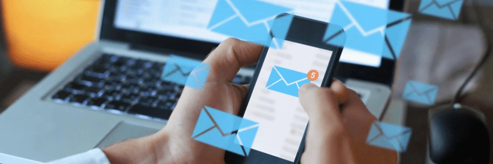 Email marketing campaign automation workflow with digital interface