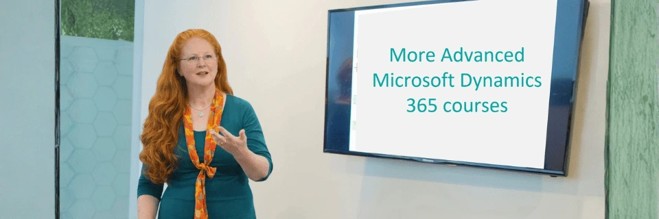 Advanced Microsoft Dynamics 365 training course presentation with instructor