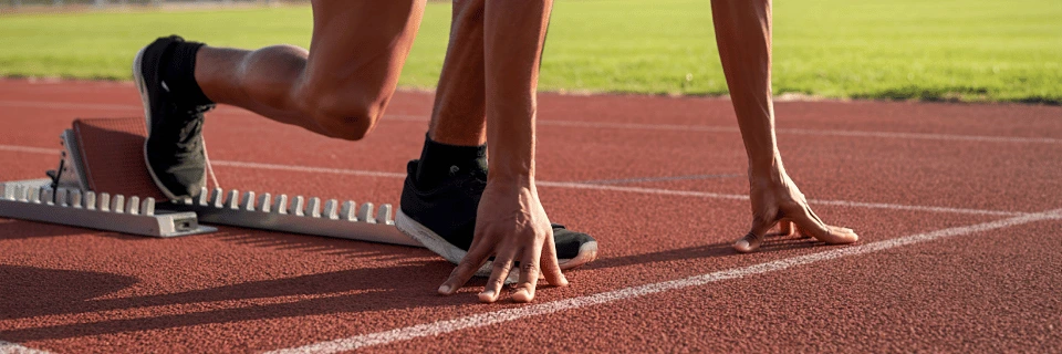 Starting line concept representing beginning of training or onboarding journey